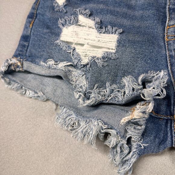 Mossimo Supply Co Jean Shorts Womens 6 High Rise Distressed Frayed Hem Denim - Picture 8 of 11